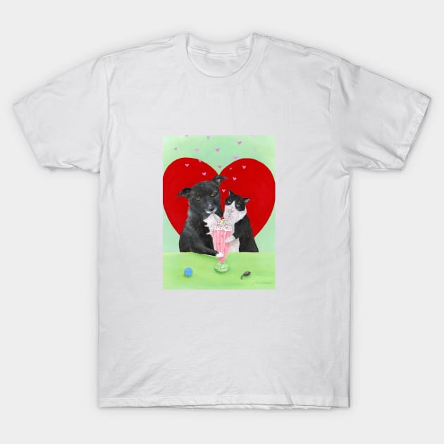 Paws 'n Straws T-Shirt by Jahna Vashti